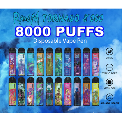 Оригинальная 8000 Puffs одноразовая сетчатая катушка сетки E-сигареты